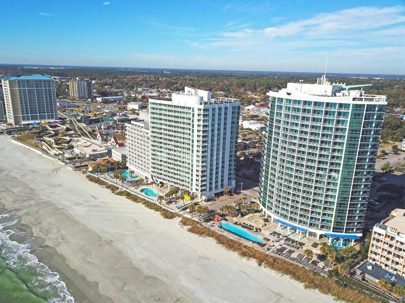 شقة New Modern, Direct Oceanfront, Boardwalk, Views! شاطئ ميرتل المظهر الخارجي الصورة