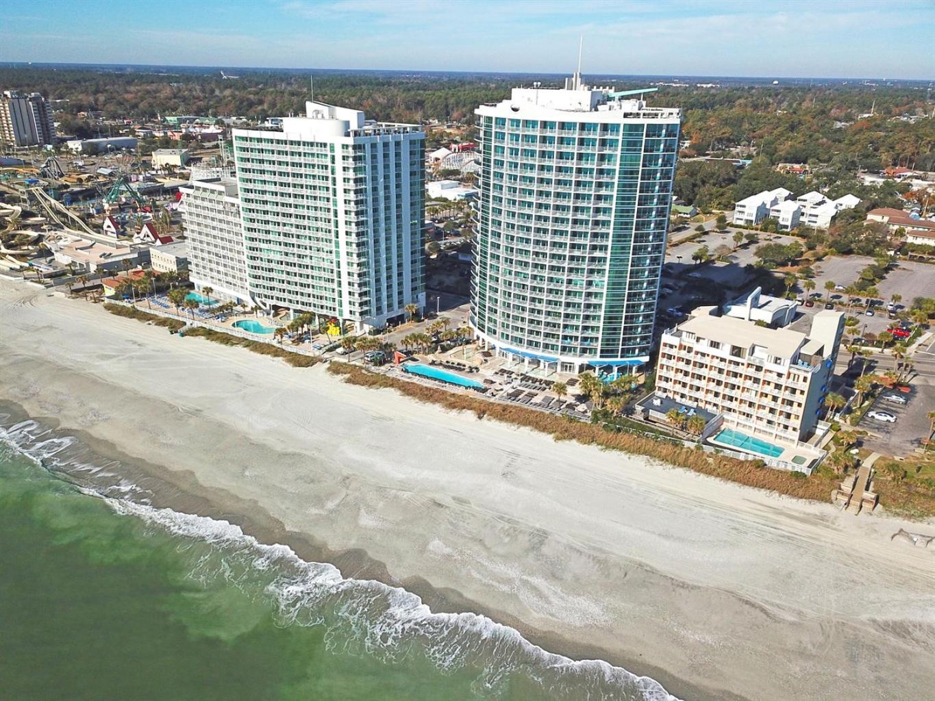 شقة New Modern, Direct Oceanfront, Boardwalk, Views! شاطئ ميرتل المظهر الخارجي الصورة